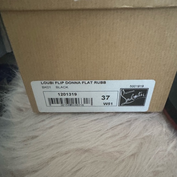 Christian Louboutin Black Loubi Flip Donna Flats - Picture 2 of 4